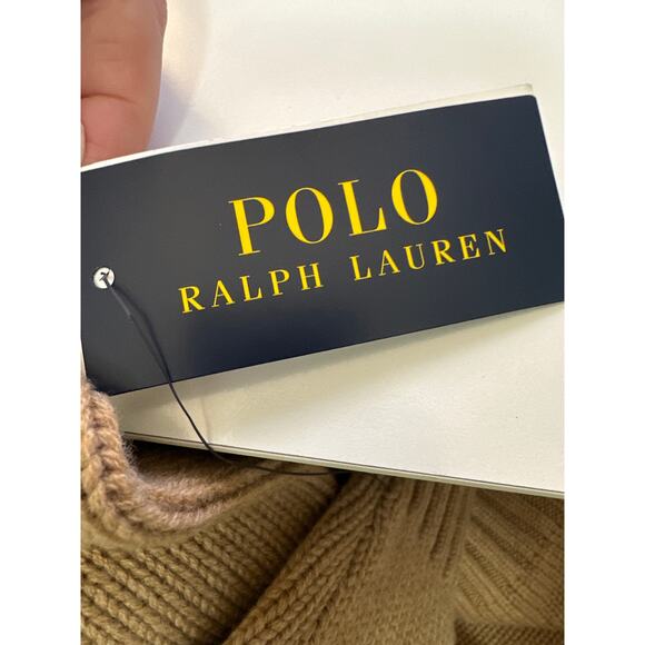 Polo Ralph Lauren  Wool Turtleneck Sweater Camel Melange Size XXS New with tags - Picture 5 of 6